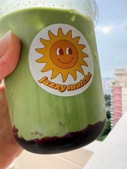 Blueberry Matcha Latte 