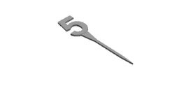 5 cake topper outline Cookie Cutter          