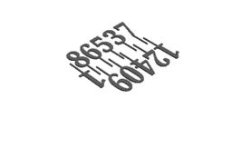 Cake topper 0 tot 9 outline  Cookie Cutter       