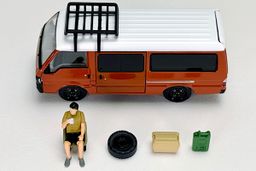 TLVN MODEL 1/64 MAZDA BONGO BRAWNY "CUSTOM" - BROWN WITH FIGURES
