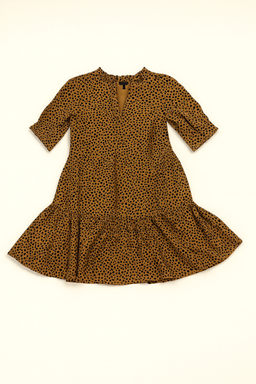 Vestido animal print marrón con vuelo - Size M