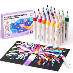 Jar Meló – Fine Tip Vivid Washable Markers (24 Colours)