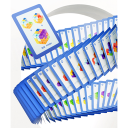 Mideer Magnetic Cube Building Blocks –Geometry Game 54 Activity Cards