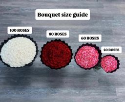 Pink Rose Bouquets With Initial & Baby’s Breath/Gyp 