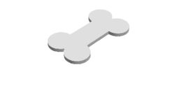 Dog bone flat Cookie Cutter