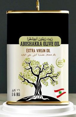 Olive oil tin 16 kg net wight تنكه زيت زيتون ١٦ كلغ صافي