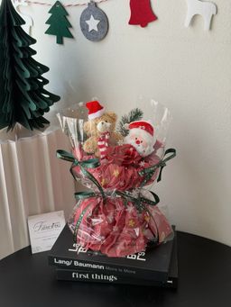Christmas Transparent Bouquet  ( Red )