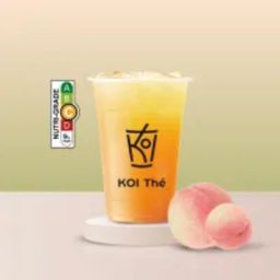 Koi M-Peach Green Tea, 25%, less ice, bubble