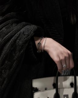 (PO) MINI TENNIS BRACELET- WHITE GOLD 