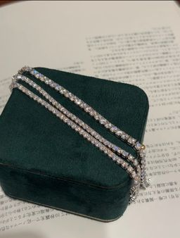 (PO) REGULAR TENNIS BRACELET- WHITE GOLD 