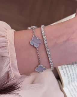 (PO) REGULAR TENNIS BRACELET- WHITE GOLD 