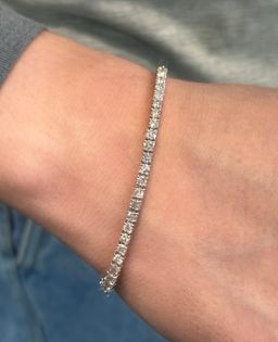 (PO) REGULAR TENNIS BRACELET- WHITE GOLD 