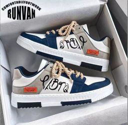 Men’s sneakers low top shoes lace-up multicolor