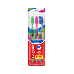Colgate Extra Clean Colors Orta Diş Fırçası (3'lü)