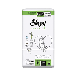 Sleepy Natural 4 Beden Bebek Bezi (52'li)
