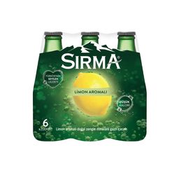 Sırma Limon Aromalı Doğal Maden Suyu (6 x 200 ml)