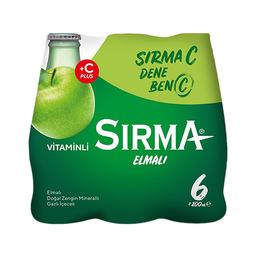 Sırma C+ Elma Aromalı Vitaminli Maden Suyu (6 x 200 ml)