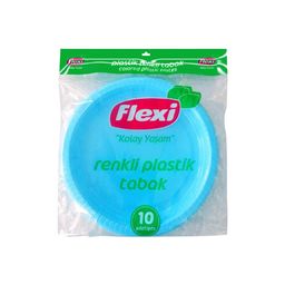 Flexi Renkli Plastik Tabak (10'lu)