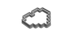 Heart Pixel out print Cookie Cutter 