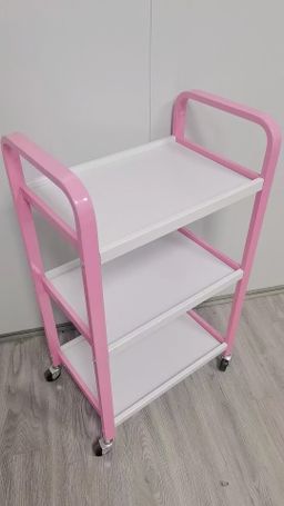 Trolley 3 Shelves Wood-Steel