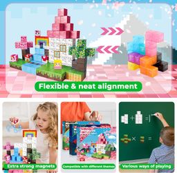 Magnetic Building Cubes 100 Pcs/Set ZH008 - Unicorn