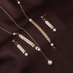 JWLE-0016	ligt gold platted set