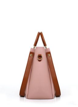 Fashionable women’s bag 4 pieces leather shoulder/handbags Set - Pink 