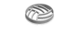 Volleyball out print Cookie Cutter    