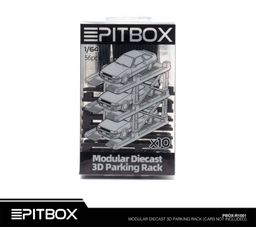 PITBOX MODEL 1/64 PARKING RACK (GREY) - 10 BAY
