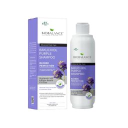 BIO BALANCE BAKUCHIOL PURPLE SHAMPOO - 330ML | بايو بالانس شامبو الباكوشيول للشعر السلفر والبلاتيني - 330 مل
