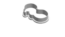 Turkey 4 in 1 out print Cookie Cutter      