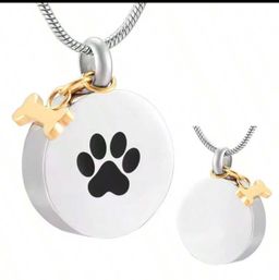 Paw Print Memorial Urn Necklace
