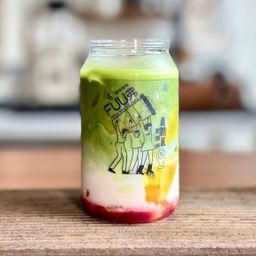 Iced Berry Mango Matcha Latte
