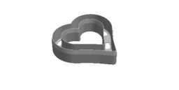 Heart A3 out print Cookie Cutter 