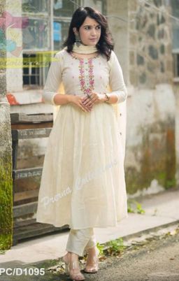 COTTON ANARKALI KURTA SET