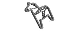 Dala Horse out print Cookie Cutter
