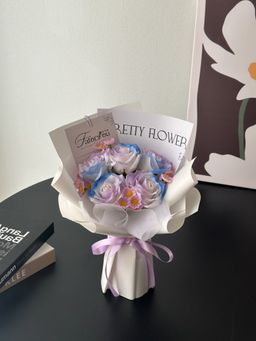 5 Stalk Soap Rose Daisy Bouquet  