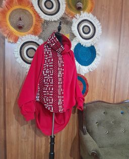 Ascili Snuggy Cardigan - Red / Maroon