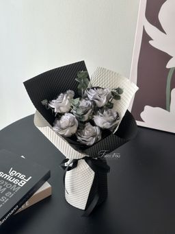 6 Stalk Soap Rose Eucalyptus Bouquet 