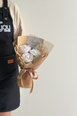 3 Stalk Soap Rose Daisy Bouquet  