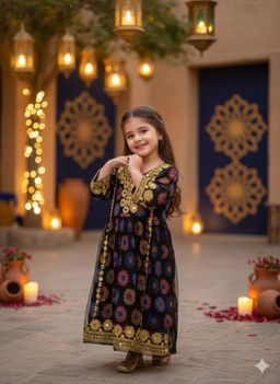 embroidered net circles  jalabiya 