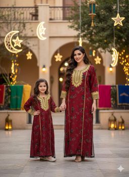 embroidered net flowers jalabiya