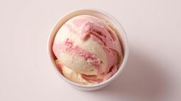 Vanilla strawberry ice cream cup 100ml