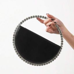Rhinestone Round handle bag