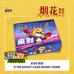 B511 | 【PREMIUM】5"138 SHOOT CAKE - MONEY HOME 【精品精装】5"138 - 来财 