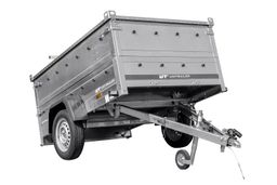 Remorque légère 200×125 UNITRAILER GARDEN 201 KIPP avec côtés BIS et couverture en aluminium