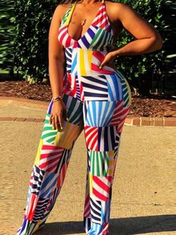 Mix Print Jumpsuit