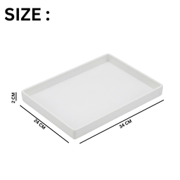 MELAMINE TRAY - 34CM WHITE 