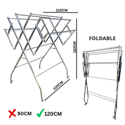 120CM UPGRADE STAINLESS STEEL CLOTH DRY RACK (PENYIDAI BAJU)