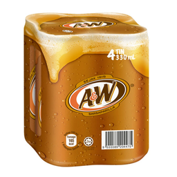 A&W Sarsaparilla Carbonated Drink 320ml x 4